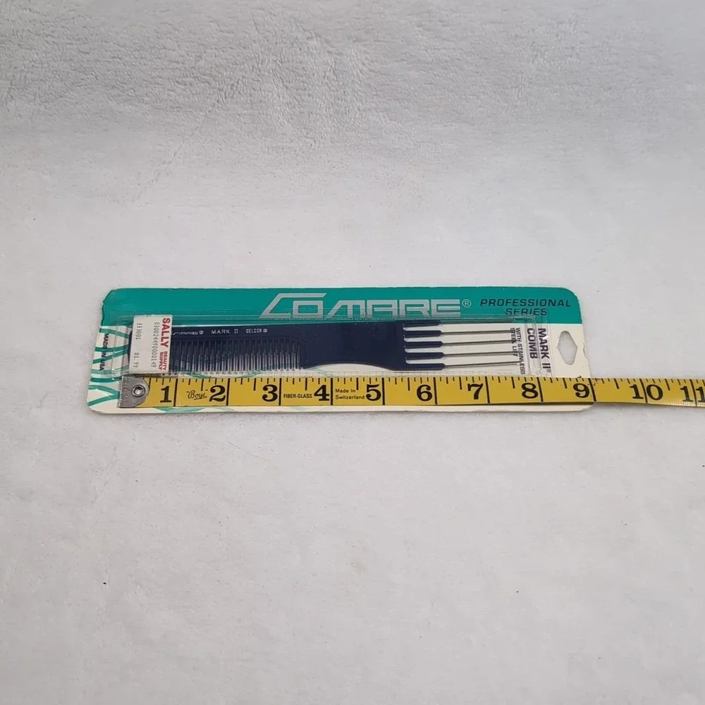 Comare Mark II Comb w/ Steel‎ (Pick) GRIP Professional Styling Tools Vintage NOS